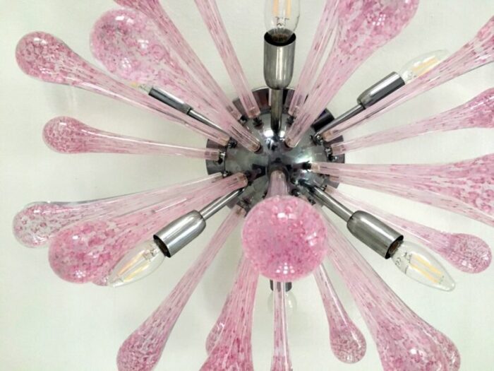 pink murano glass drops sputnik flush mount from murano glass 3