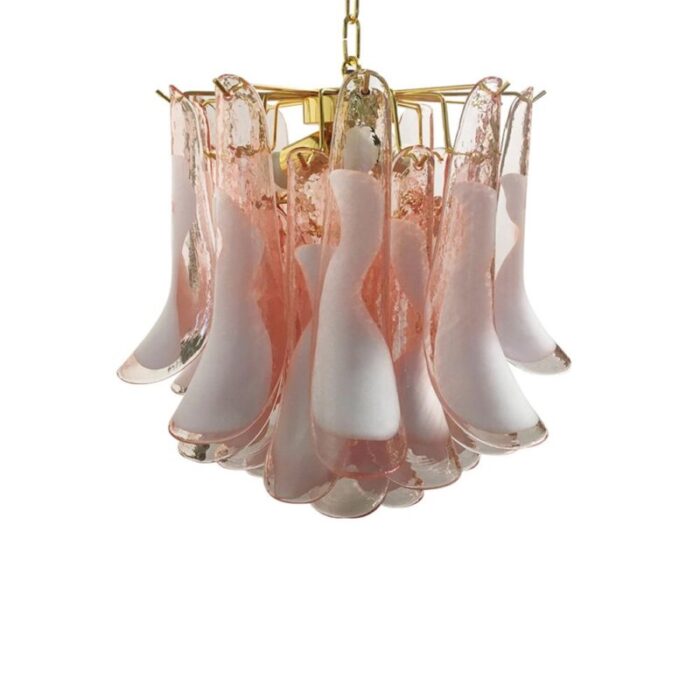 pink murano glass selle chandelier from murano 1