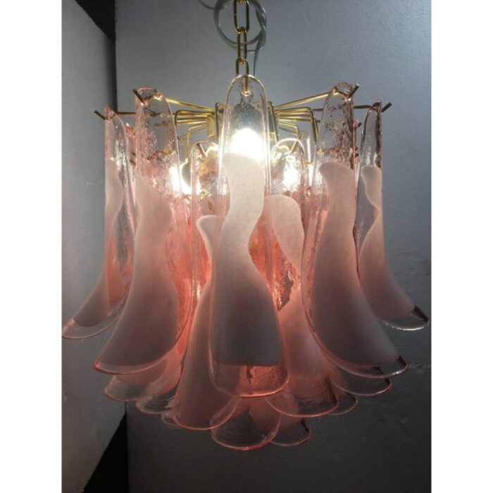 pink murano glass selle chandelier from murano 2