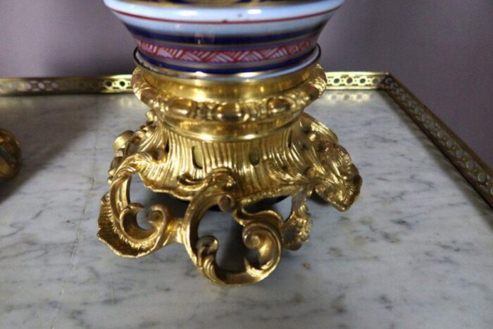 porcelain golden bronze lamps set of 2 5