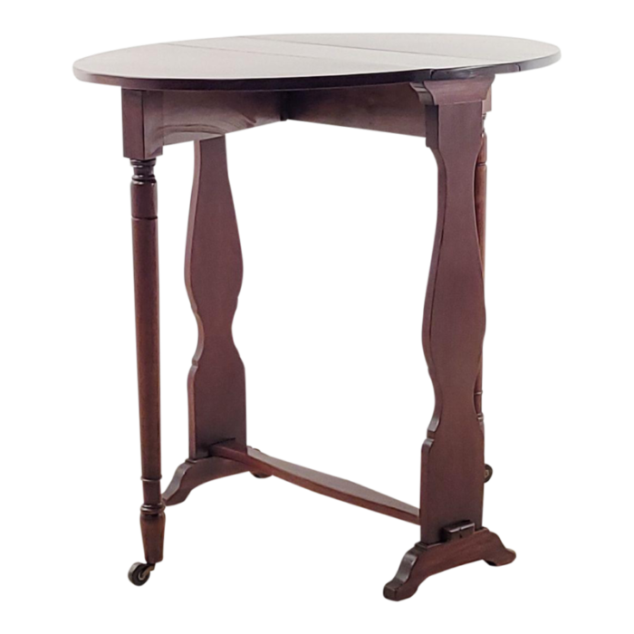 provincial french directoire small round dropleaf table in cherry 19th century 5769