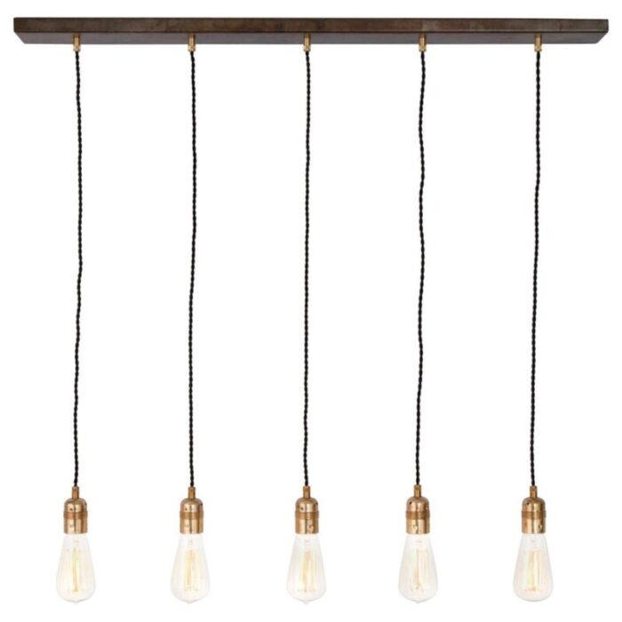 raad raw brass and oxidized steel ceiling lamp from konsthantverk 1