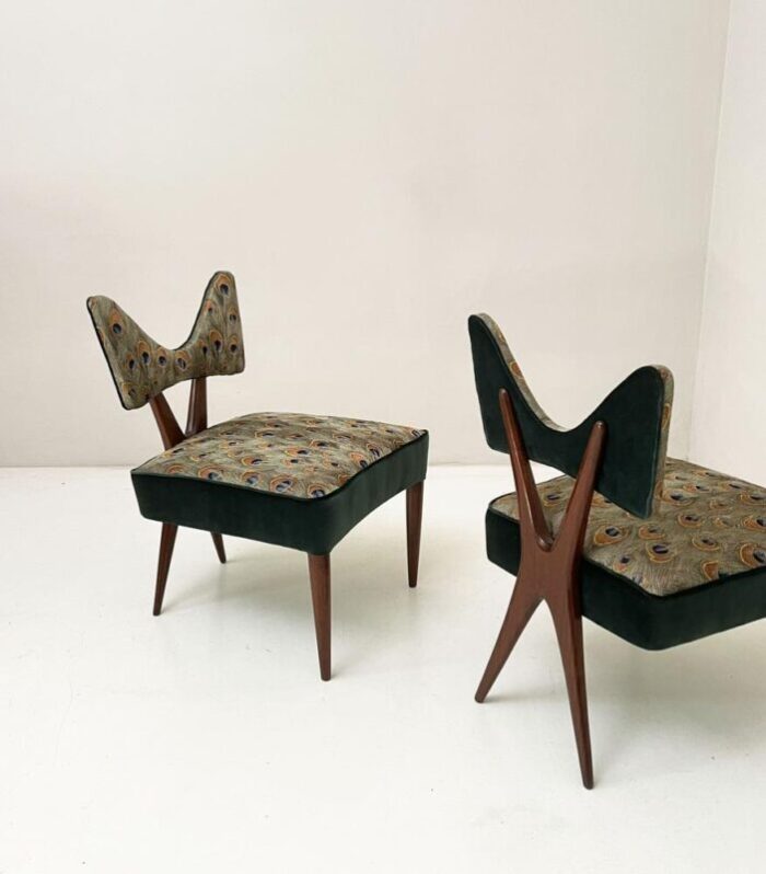 rava armchairs by carlo enrico 1950s set of 2 4382