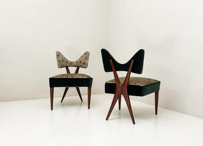 rava armchairs by carlo enrico 1950s set of 2 5211