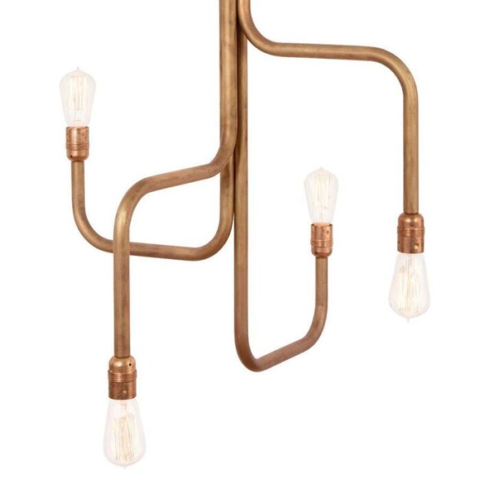 raw brass strapatz ceiling lamp by sabina grubson for konsthantverk tyringe 1 2