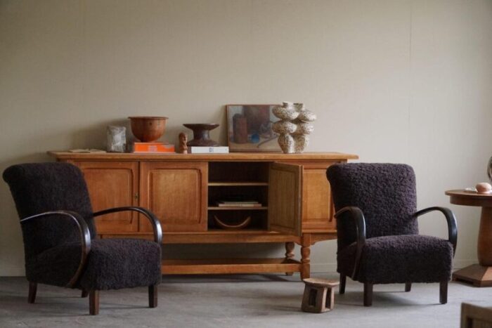 rectangular sideboard in oak 1960s 3799