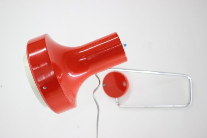 red wall lamp by josef hurka czechoslovakia 1960s 4