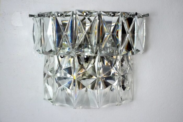 regency glass wall light from kinkeldey germany 1970 1