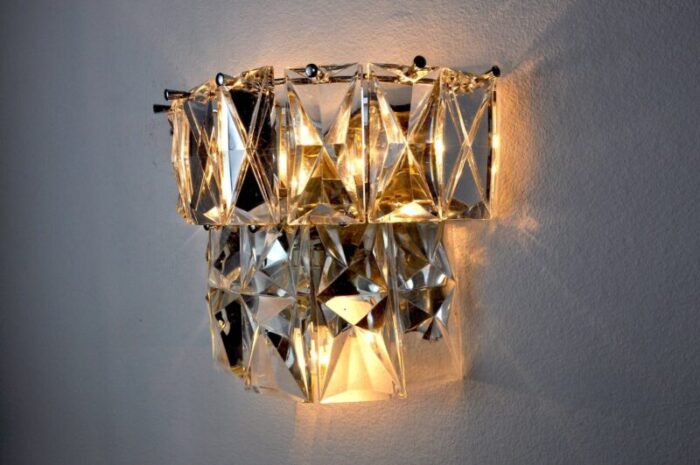 regency glass wall light from kinkeldey germany 1970 2