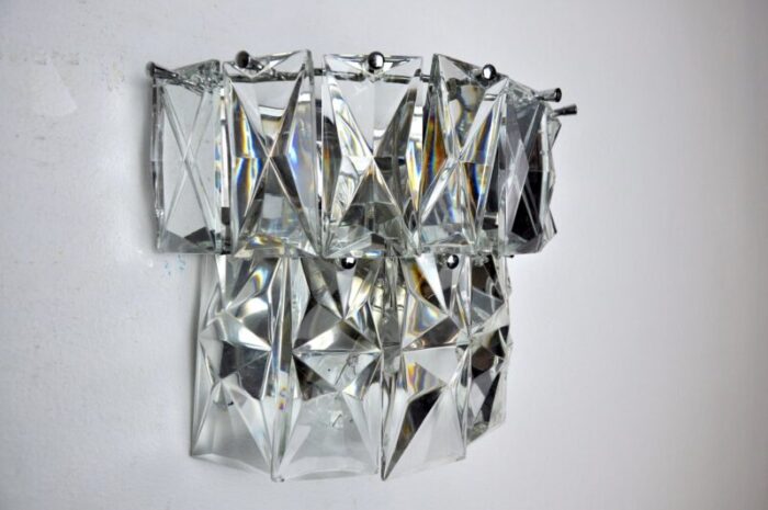 regency glass wall light from kinkeldey germany 1970 4