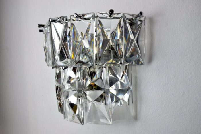 regency glass wall light from kinkeldey germany 1970 5