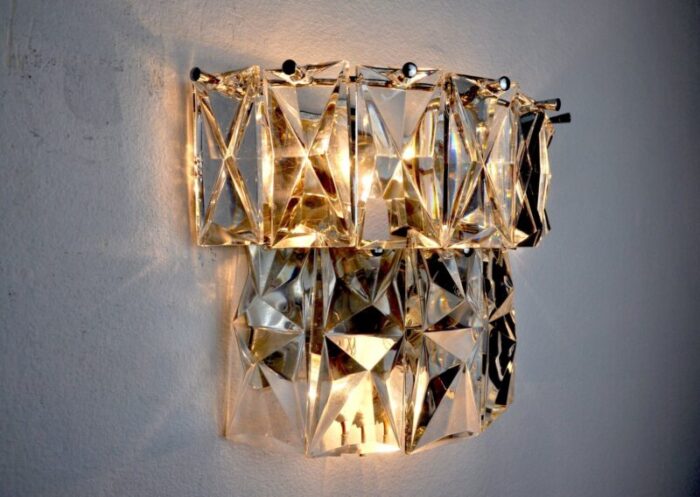 regency glass wall light from kinkeldey germany 1970 6