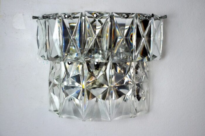 regency glass wall light from kinkeldey germany 1970 7