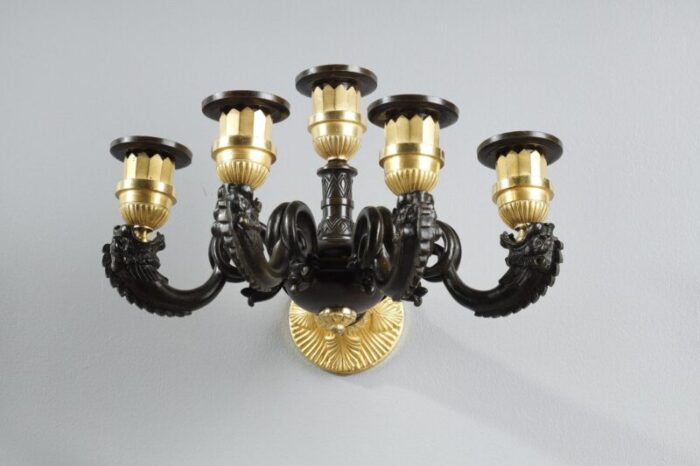 restoration period sconces in bronze set of 2 6