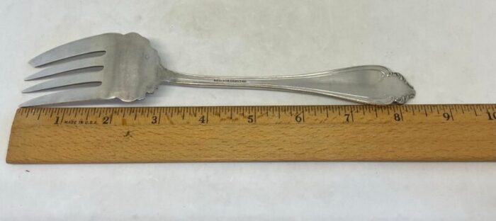 rogers and hamilton marquise 1900 silverplate cold meat serving fork 3633