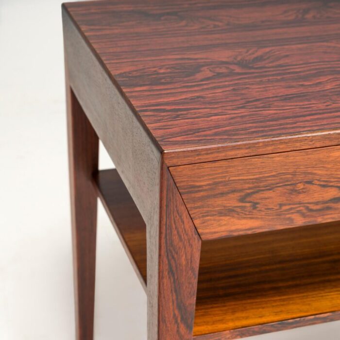 rosewood side table with drawer attributed to severin hansen for haslev mbelsnedkeri 1960s 3141