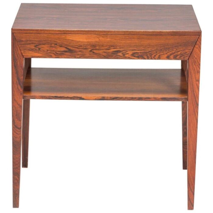 rosewood side table with drawer attributed to severin hansen for haslev mbelsnedkeri 1960s 3710