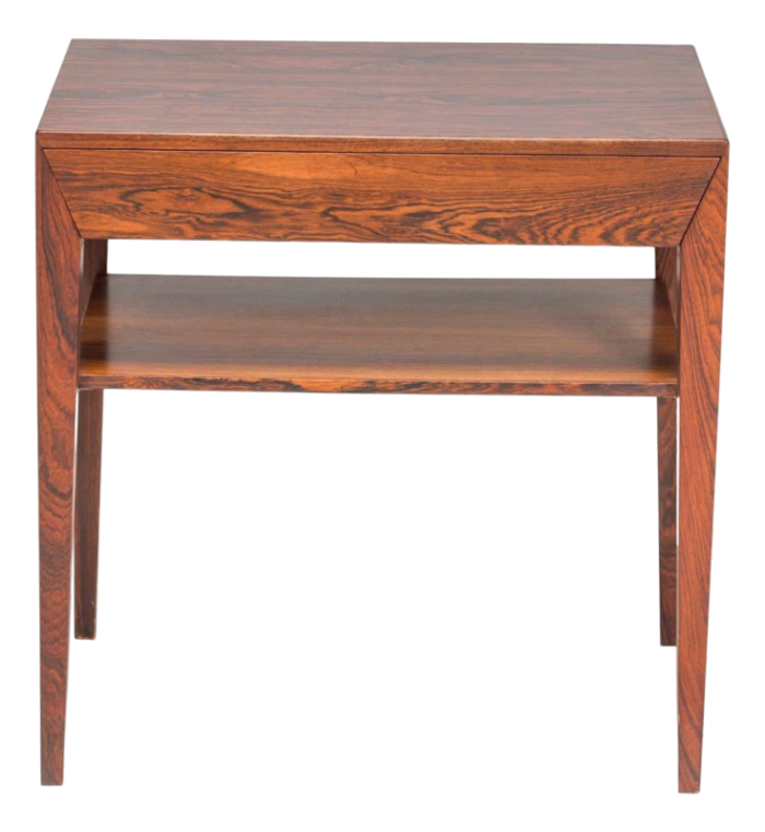 rosewood side table with drawer attributed to severin hansen for haslev mbelsnedkeri 1960s 6460