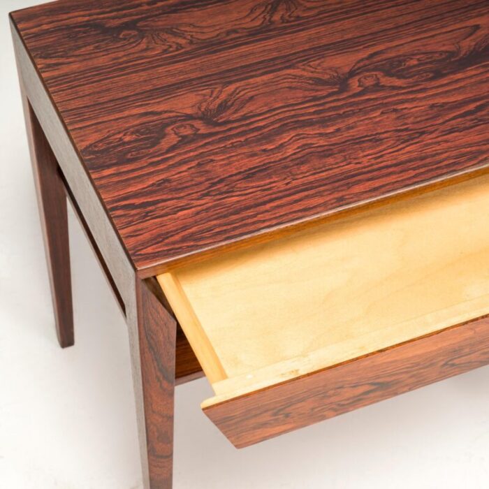 rosewood side table with drawer attributed to severin hansen for haslev mbelsnedkeri 1960s 8181