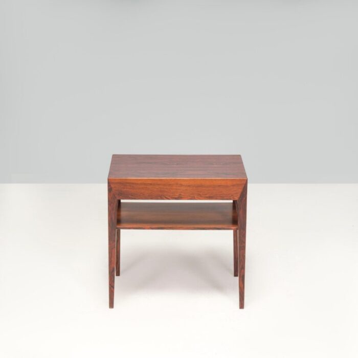 rosewood side table with drawer attributed to severin hansen for haslev mbelsnedkeri 1960s 8856