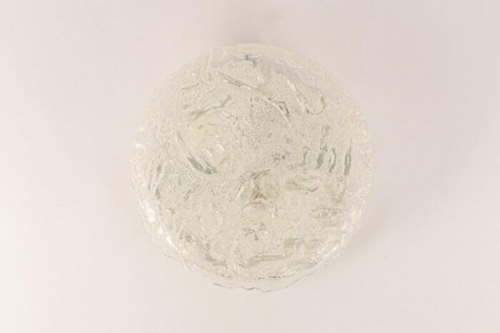 round murano glass flush mount by limburg germany 1970s 4