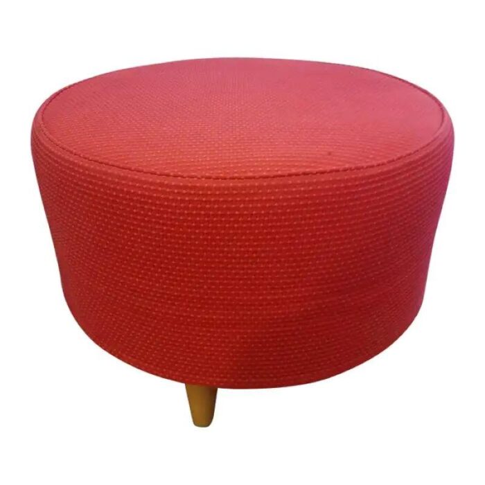 round pouf in red fabric from moroso 1990s 7695