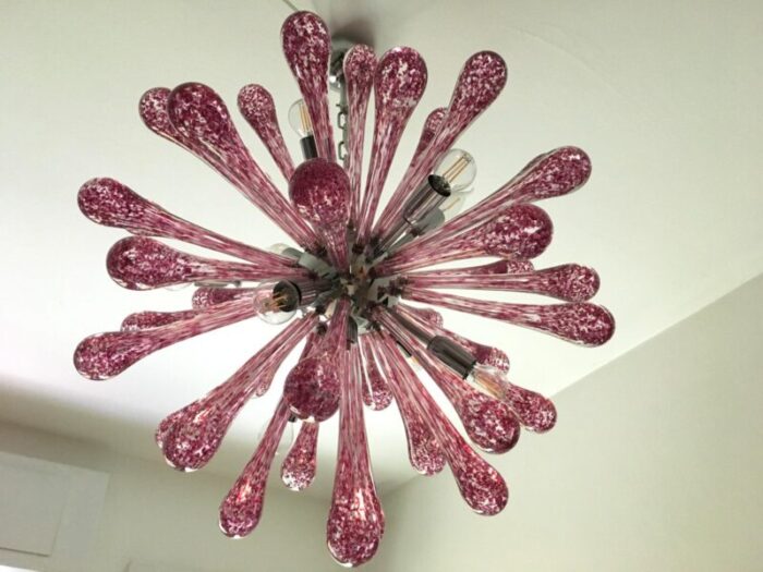 ruby murano glass drops sputnik chandelier from murano glass 3