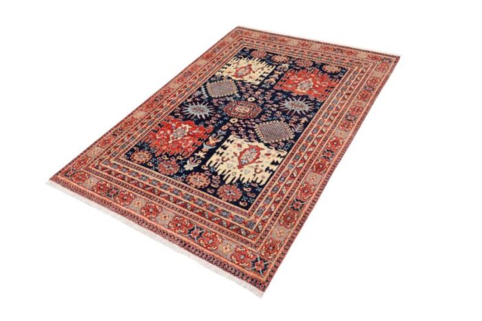 rustic heriz ziegler blue rust hand knotted rug 411 x 66 3985