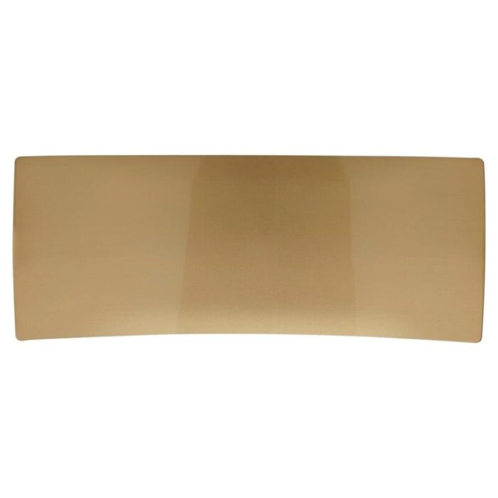 satin gold metal lens curved wall lamp by francesco rota for oluce 1