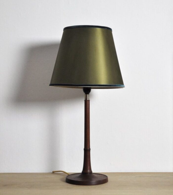 scandinavian modern teak table lamp by le klint 1950s 2