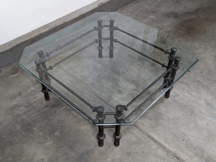 sculptural coffee table bronze finish in the manner of diego giacometti 7015