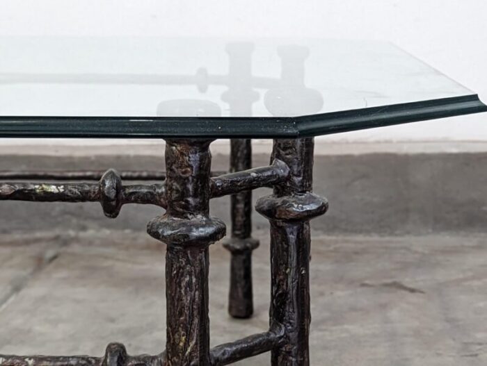 sculptural coffee table bronze finish in the manner of diego giacometti 9251