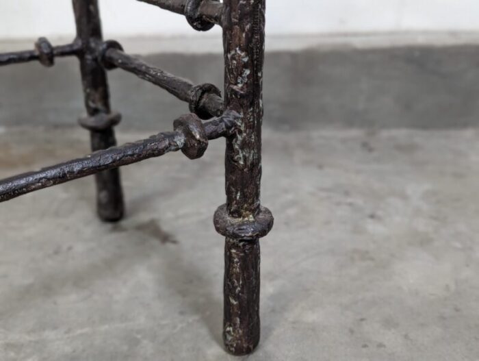 sculptural console table bronze finish in the manner of diego giacometti 4185