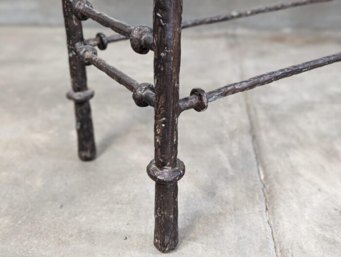 sculptural console table bronze finish in the manner of diego giacometti 8336