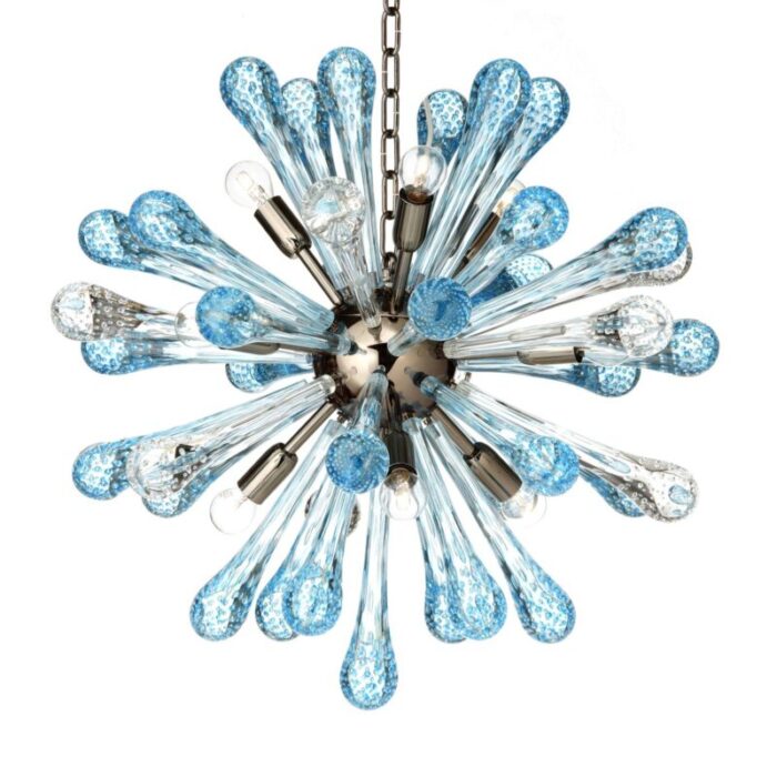 sea blue murano glass drops sputnik chandelier from murano glass 1