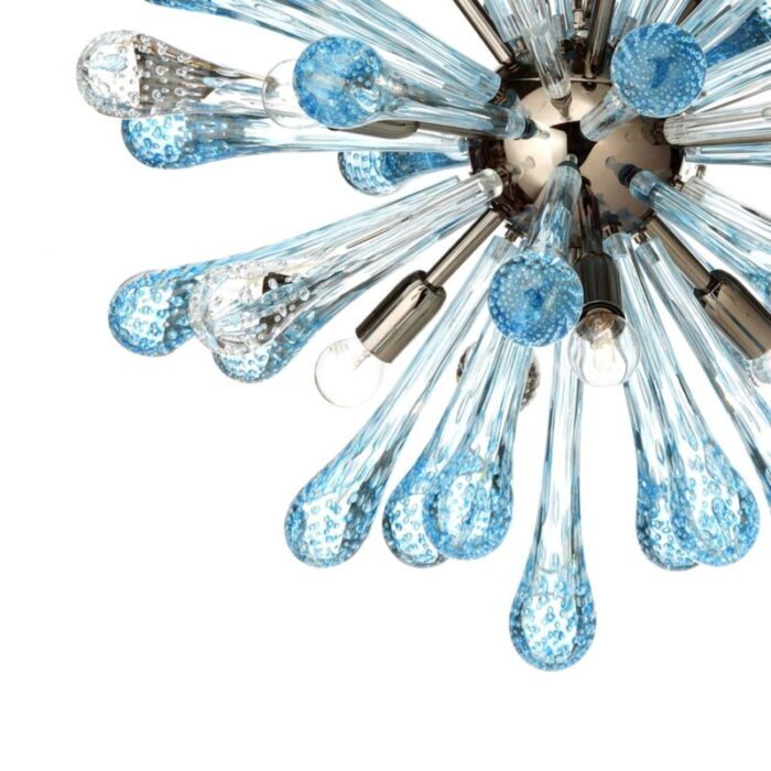 sea blue murano glass drops sputnik chandelier from murano glass 2