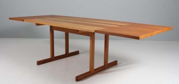 shaker dining table model 6286 attributed to brge mogensen for fredericia denmark 1970s 9356