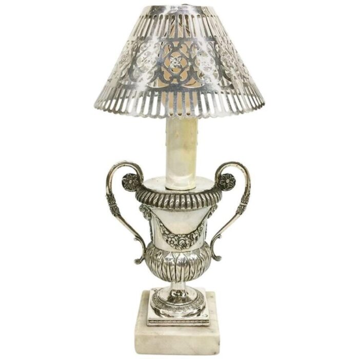 small early 19th century belgian silver lamp 1814 1831 1