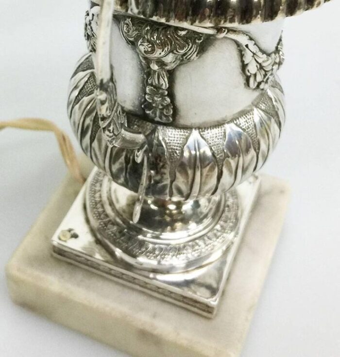 small early 19th century belgian silver lamp 1814 1831 4