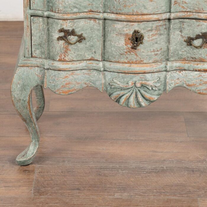 small oak painted rococo chest of three drawers denmark circa 1800 2629