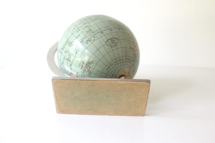 small vintage 1950s columbus globe dr r neuse printed in germany aluminum base 7483