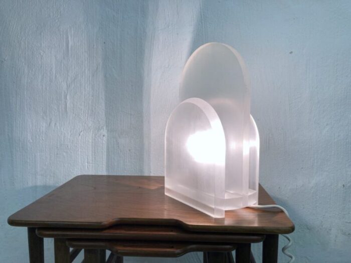 space age acrylic table lamp 1970s 2