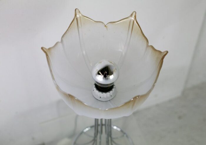 space age lamp with glass reflector metal base 1970s 14