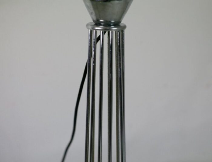 space age lamp with glass reflector metal base 1970s 15