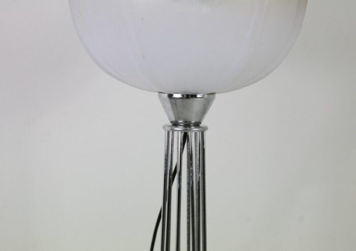 space age lamp with glass reflector metal base 1970s 16