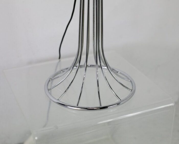 space age lamp with glass reflector metal base 1970s 18