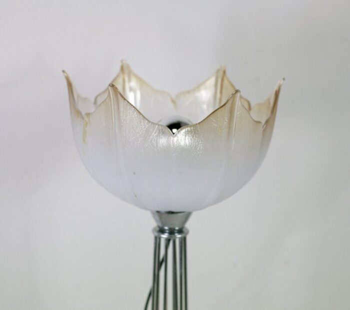 space age lamp with glass reflector metal base 1970s 19