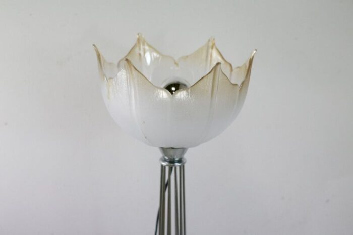 space age lamp with glass reflector metal base 1970s 5