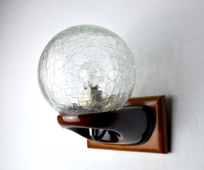 space age murano glass wall light italy 1980 2