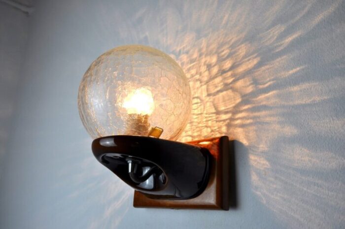 space age murano glass wall light italy 1980 6